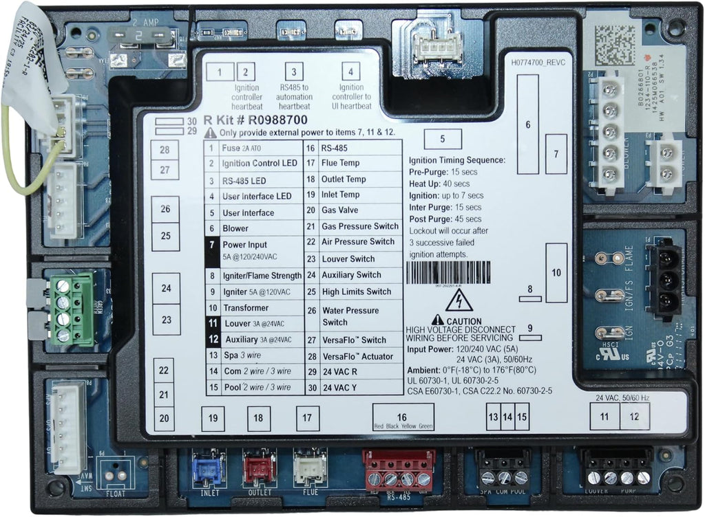 R0988700 Jxiq Ignition Controller Assembly for Swimming Pool & Spa Natural Gas Heater