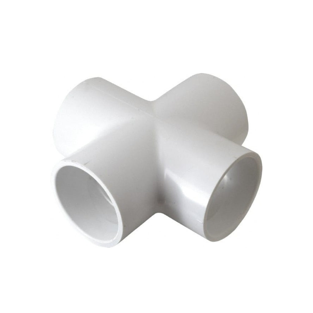2" PVC SCH40 Cross (SOC x SOC x SOC x SOC) - square crop