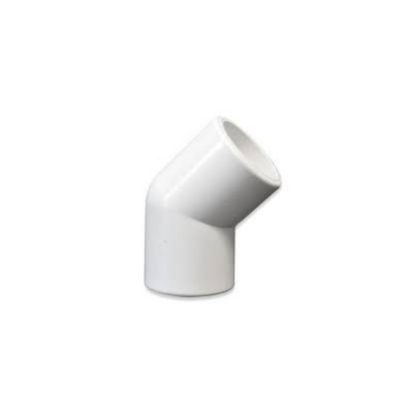 45 Degree Elbow PVC SCH 40 Socket - square crop