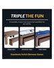 Hathaway Driftwood 7-ft Air Hockey Table Combo w/ Benches