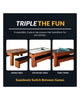 Hathaway Sherwood 7-ft Air Hockey & Table Tennis Combo w/ Benches