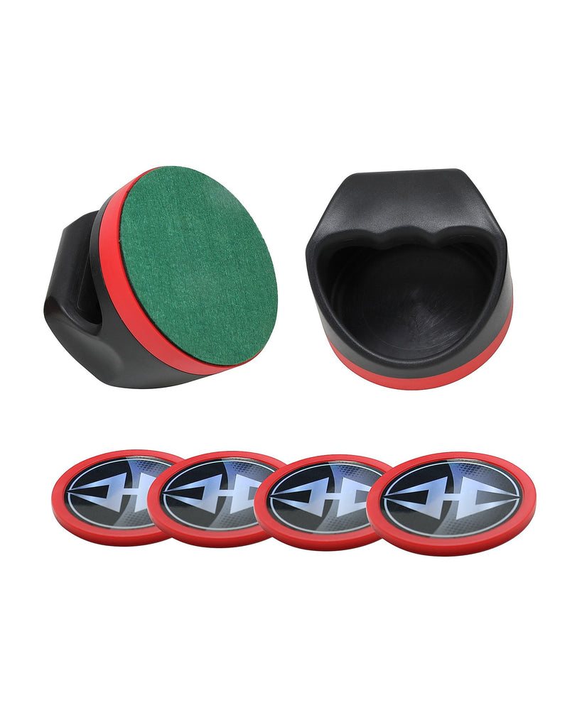 Hathaway Air Hockey Striker & Puck Set - Black & Red