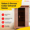 Yukon 2-Person Cedar Deluxe Sauna