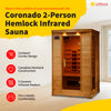 Coronado 2-Person Hemlock Deluxe Ceramic Sauna