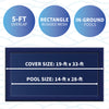 Rectangular Rugged Mesh In Ground Pool Winter Cover