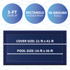 Rectangular Rugged Mesh In Ground Pool Winter Cover