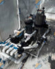 Jandy CS filter in the back 
Jandy flopro pumps in front 
Jandy Purelink salt system to the right (PLC1400)