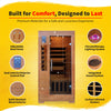1-2 Person Hemlock Sauna with 5 Carbon Heaters Majestic