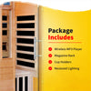 1-2 Person Hemlock Sauna with 5 Carbon Heaters Majestic