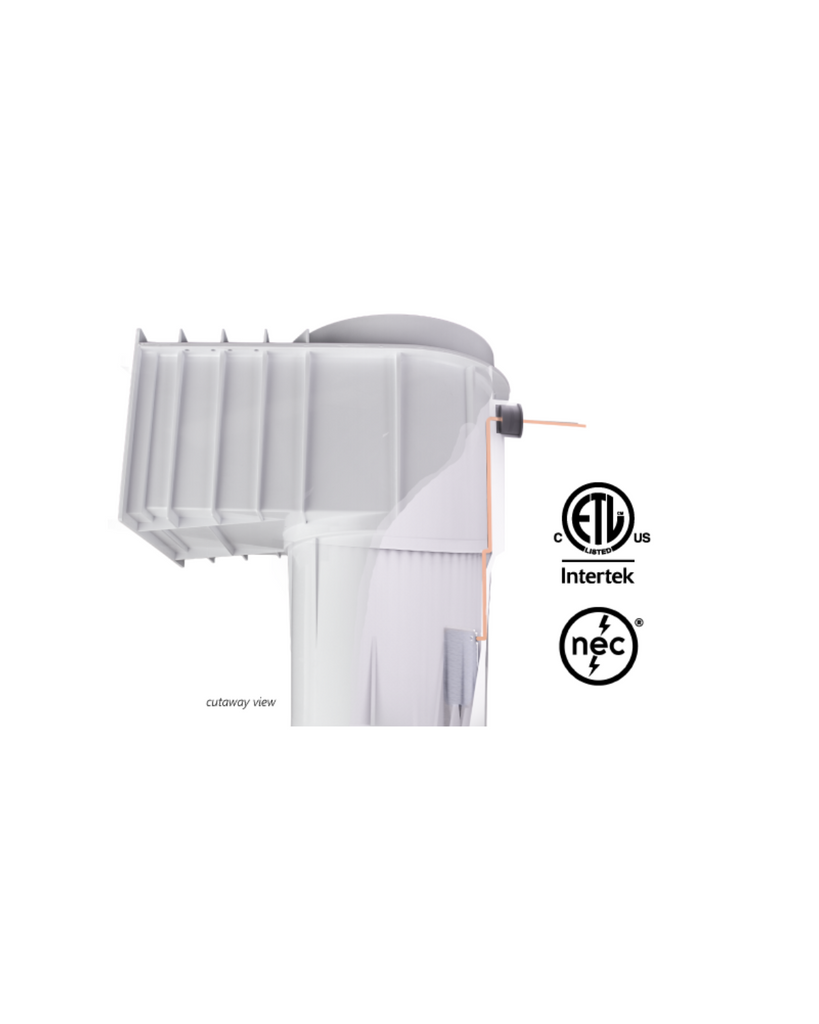 2" Socket x 2.5" Spigot White Pool Defender® Dual Port Skimmer CMP