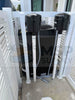 Two Jandy Air blower for the spa or pool bench and a Jandy JRT Heat/Cool Heat pump in the back