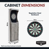 Hathaway Westwood Bristle Dartboard and 84-in Free-Standing Cabinet - Rustic Gray