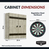 Hathaway Drifter Bristle Dartboard and Cabinet Set - Rustic Gray