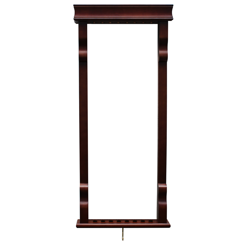 Hathaway Vintage Wall Billiard Cue Rack - Mahogany Finish
