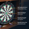 Hathaway Farmington Bristle Dartboard and Cabinet Set - Walnut Finish