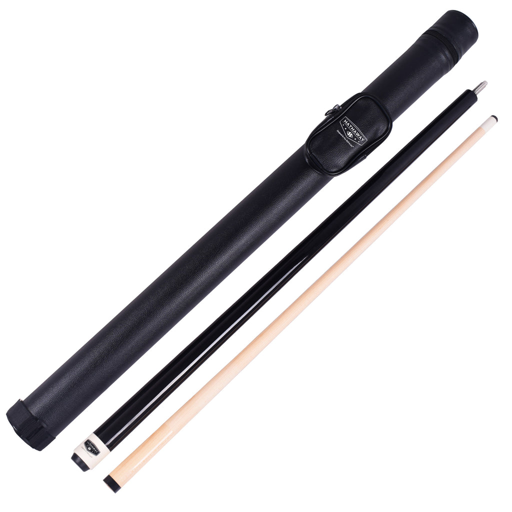 Hathaway Conquest 58-in Maple Cue & Case Set - Black