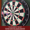 Hathaway Centerpoint Bristle Dartboard and Solid Wood Cabinet - Dark Cherry Finish