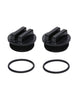 Black 1-1/2" Threaded Pool Filter Drain Plug Cap Winterizing Plug SP1022CBLK, 86202000, 190030, 27001-0022 with O-Ring for Pentair, Hayward, Sta-Rite Pool Filter Darin Plug (2 Pack)