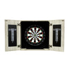 Hathaway Drifter Bristle Dartboard and Cabinet Set - Rustic Gray