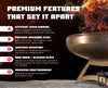 Ohio Flame Liberty Fire Pit Hollow Base detail