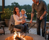 Ohio Flame Campfire Tongs at the fire