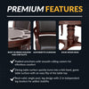 Hathaway Bridgeport 48-in Poker Table and Dining Top with 4 Arm Chairs - Walnut Finish