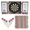 Hathaway Winchester Bristle Dartboard and Cabinet Set - Driftwood Finish