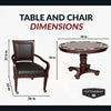 Hathaway Bridgeport 48-in Poker Table and Dining Top with 4 Arm Chairs - Walnut Finish