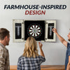 Hathaway Drifter Bristle Dartboard and Cabinet Set - Rustic Gray