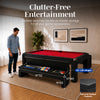 Hathaway Park Avenue 7-ft Pool Table Combo Set with Benches - Black with Red Felt