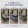 Hathaway Logan 7-ft Pool Table Combo Set with Benches - Rustic Gray with Blue Felt
