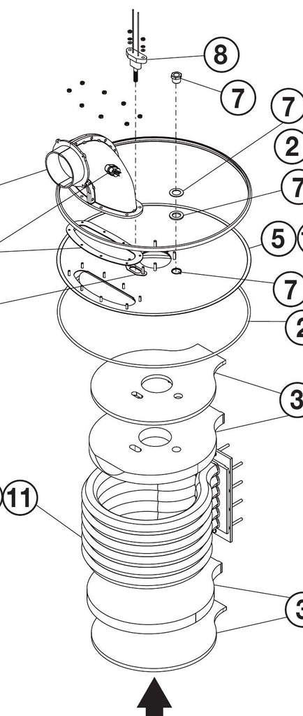 Jandy R0805803 JXi Combustion Chamber without Burner 260