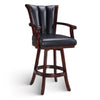 Hathaway Avondale 29-in Swivel Bar Stool with Arm Rests - Mahogany Finish