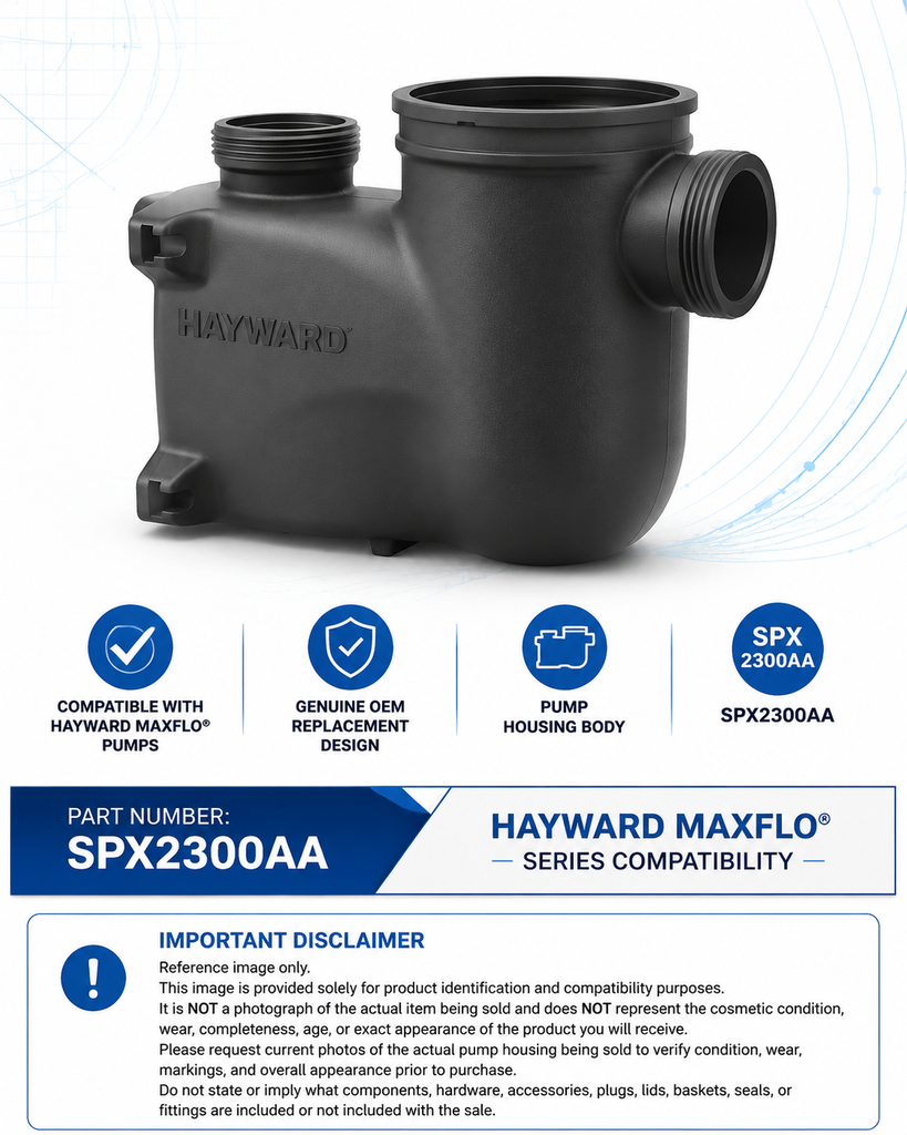 USED Hayward SPX2300AA Pump Housing Strainer with Drain Plugs for MaxFlo Pool Pumps
