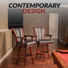 Hathaway Avondale 29-in Swivel Bar Stool with Arm Rests - Mahogany Finish