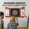 Hathaway Centerpoint Bristle Dartboard and Solid Wood Cabinet - Dark Cherry Finish