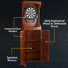 Hathaway Outlaw Electronic Dartboard and 81-in Free-Standing Cabinet - Cherry Finish