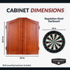 Hathaway Centerpoint Bristle Dartboard and Solid Wood Cabinet - Dark Cherry Finish