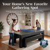 Hathaway Park Avenue 7-ft Pool Table Combo Set with Benches - Black with Red Felt