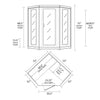 Hudson Bay 3-Person Cedar Corner Sauna