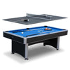 Hathaway Maverick II 7-ft Pool Table with Table Tennis Top - Black with Blue Felt