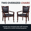 Hathaway Fortress 28-in Chess 3-in-1 Pedestal Game Table Set with Chairs