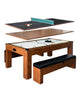 Hathaway Sherwood 7-ft Air Hockey & Table Tennis Combo w/ Benches