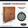 Hathaway Farmington Bristle Dartboard and Cabinet Set - Walnut Finish