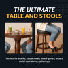 Hathaway Oxford 3 Piece Hardwood Pub Table Set - Walnut Finish