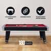 Hathaway Jupiter 7-ft Pool Table - Black with Red Felt