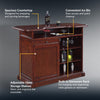 Hathaway Ridgeline 60-in Hardwood Home Bar with Storage - Mahogany Finish