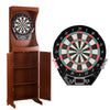Hathaway Outlaw Electronic Dartboard and 81-in Free-Standing Cabinet - Cherry Finish