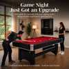 Hathaway Spartan 6-ft Pool Table with Table Tennis Top - Black with Red Felt