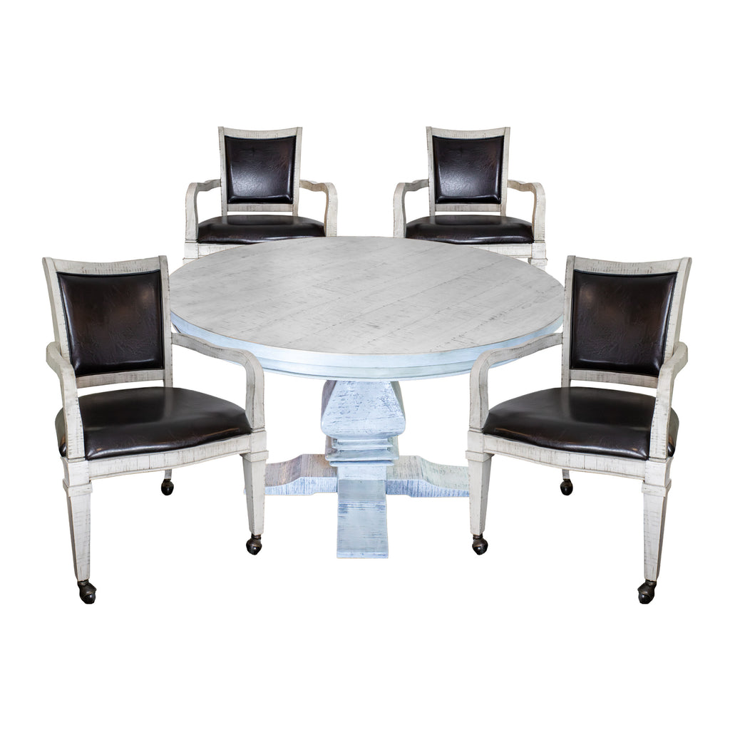 Hathaway Montecito Dining and Poker Table Set - Driftwood